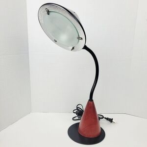 Vtg 80s~American Lighting~Post Modern Memphis Style~UFO~Portable Table Desk Lamp
